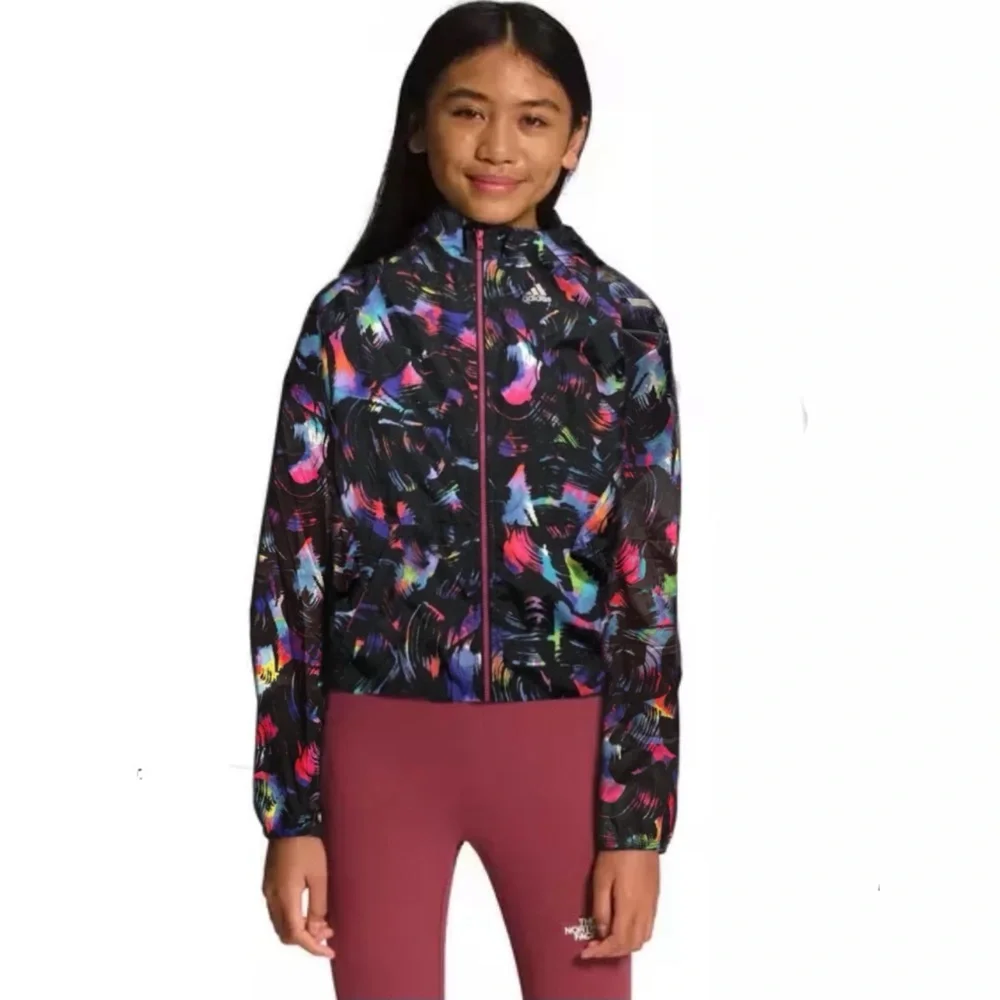 ADIDAS • Windbreaker Jacket Track Gym Workout Coverup